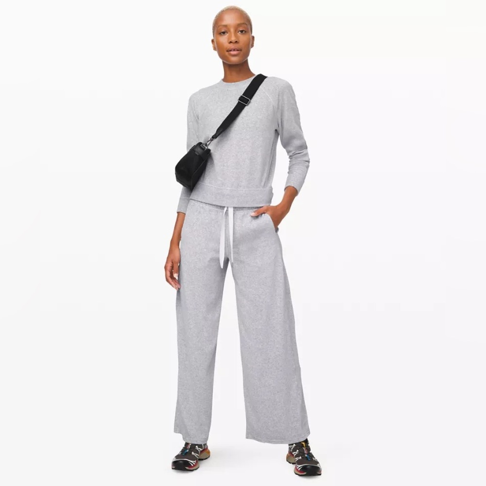 Lululemon Morning Restore Pant Heathered Core Ultra Light Gray 28” Inseam Size 4